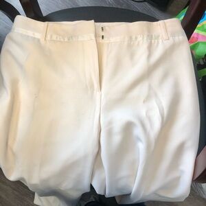 Josephine Chaus Winter White Fully Lined Dress Slacks, Size 16